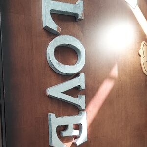 Rustic Metal LOVE Wall Decor